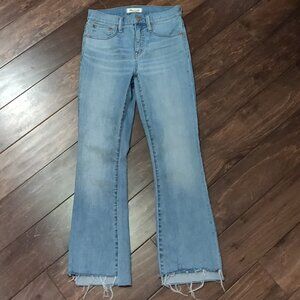 Madewell Cali Demi Boot Raw Hem High Waist Jeans SIZE 25